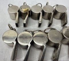 VINTAGE WHISTLE LOT OF 12 THE ACME THUNDERER – Umpire Referee 70s