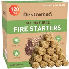 120 PCS Natural Fire Starters for Campfire, BBQ, Fireplace, Wood Stove – Odorles