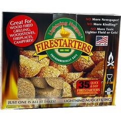 Non-Toxic Fire Starters 35 Count Quick Lighting Nuggets Grill Campfire Use