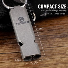 Titanium Emergency Whistle, Lifeguard Safety Whistle with Neck Chain and Keyc…