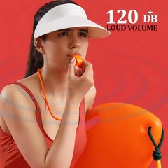 2 Packs Whistle for Coaches, Loud Clear Crisp Referee Whistle Orange Whistle