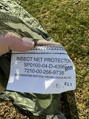 NWT USGI Insect Bar, Field Type, Nylon Netting 16” X 11” NSN 7210-00-266-9736