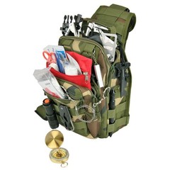 Mini Hiking, Camping Go-Bag Sling Backpack Kit Outdoor Survival Gear Bug Out Bag