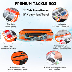 PLUSINNO Fishing Gear 6.3″ x 3.7″ x 1.8″, 253pcs Accessories Kit