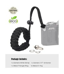 Paracord Camera Wrist Strap Lanyard with Screw for Insta 360 X3, Ace Pro, DSL…
