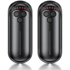 DeeKom Rechargeable Hand Warmers 2 Pack, Rapid Heating Within 3 Seconds Black