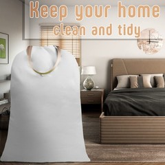 Sanlykate Large Canvas Cotton Laundry Bag with Drawstring & Handles, Heavy Duty