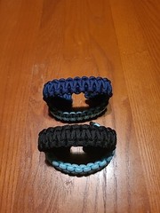 7″ Paracord Bracelet With Copper Wire Core – 4 Pack – GITD, Black, & Navy