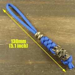 Brass “Skull” knife Lanyard Bead Paracord beads crafted for EDC gear XLH017