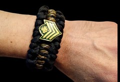 Parabellum Paracord Bracelet With Canada Military Rank Insignia And Compass
