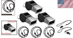Visibly Loud Sports Whistles – Lightweight 3-Piece Set with Mouth Guards