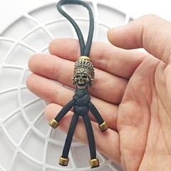 Paracord Knife Lanyard Brass Bead Hand Woven Tactical Lanyard Beads for Knife ED
