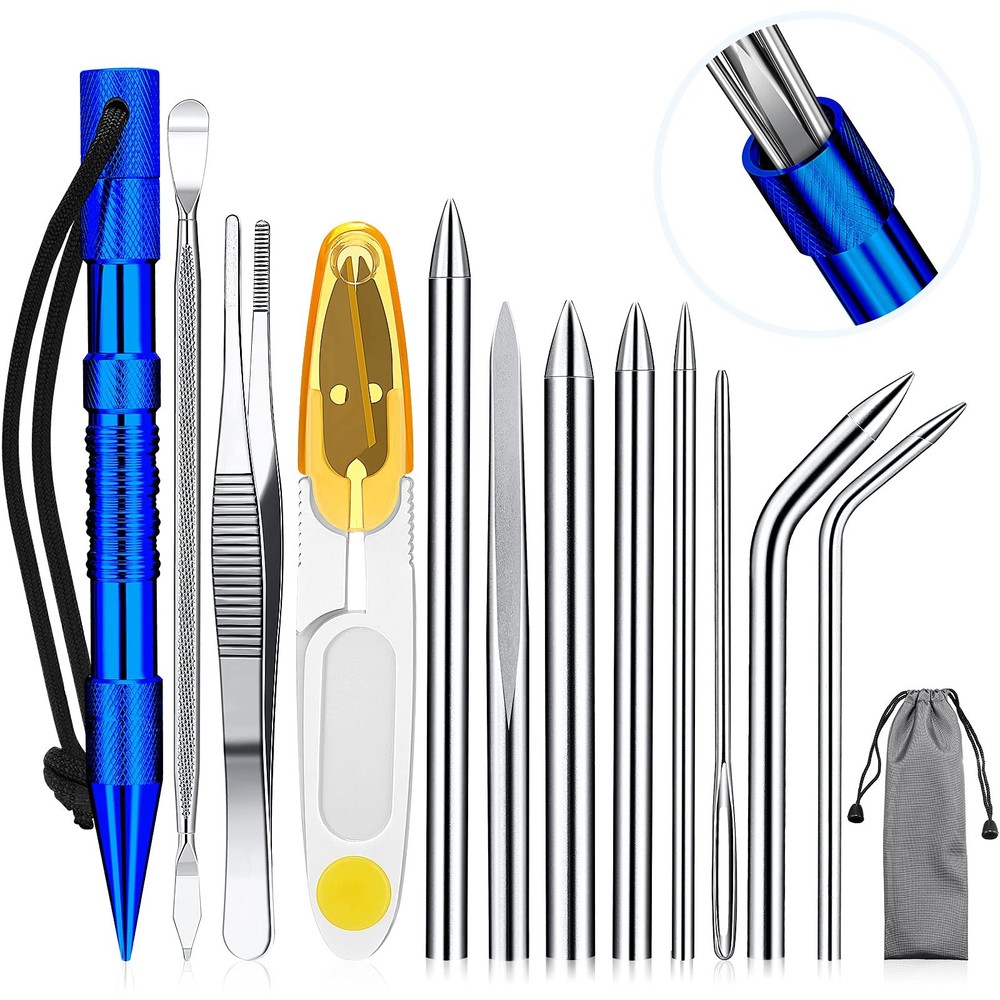 12-Piece Paracord Fid Set – Stainless Steel Knotter Tools, Marlinspike Set, L…
