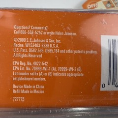 Off! Clip-on Fan Circulated Mosquito Repellent W/ 2 Xtra Refills Included