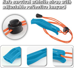 3/4 Pcs Emergency Whistle – Super Loud Survival Whistle with Lanyard for Safety