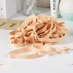 HAIDIBAO-Rubber Bands Assorted Sizes 65Pcs Beige Mixed Wide Elastic