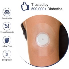 100Pcs Libre 2 Plus Sensor Covers Waterproof Freestyle Clear Adhesive Patches
