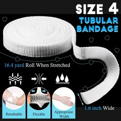 2 Rolls Tubular Bandage Elastic Net Wound Dressing Stretch Dressing Retainer …
