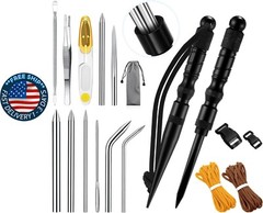 Juego de herramientas para anudar Paracord FID, de acero inoxidable, con punta