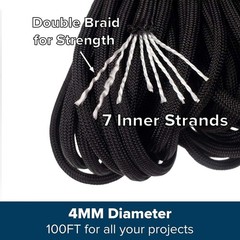 Genuine Type III 550lb Paracord – Nylon Cord in Solid, Multi, and Reflective …