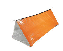 FOX Notfall-Zelt orange einseitig alubeschichtet Survival Outdoor mit Pfeife