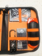 Men’s Travel Grooming & Emergency Kit 12 Piece with Black Leather Case Gift Set