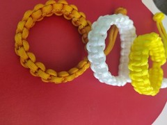 3 Pack Handmade Mad Max Style Adjustable Paracord Bracelets 7.5″ Diamond Knott.