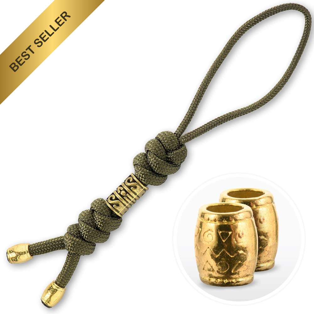 M-Tac Skull Knife Lanyard with Bead Paracord Tactical EDC Fob Pull Cord Durable