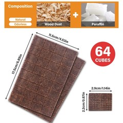 HGD Fire Starter, 64 Mini Square, Natural Fire Starters for BBQ, Campfire, Fi…