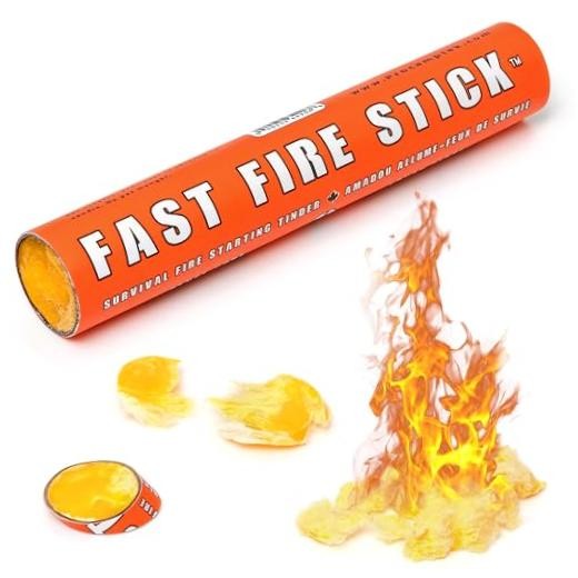 Fast Fire Stick – Survival Fire Starting Tinder, New Fat 1 Fast Fire Stick