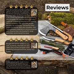 All in 1 Survival Bushcraft Camping Kit Axe Knife Saw Ferro Rod Sharpening Tool