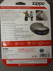 Zippo Rechargeable Hand Warmer 6 hours of Heat and Power Bank