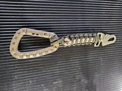OD Green Coyote Brown paracord lanyard with ITW Style Carabiner Swivel hk hook