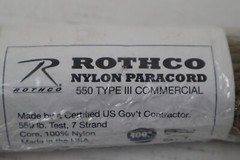 Rothco Nylon Paracord 550 lbs Test 7 Strand type 3 Commercial 100′ Brown