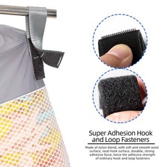 KOOZTI Clothespin Bag for Clothesline Outdoor, Clothes Pin Medium, Grey