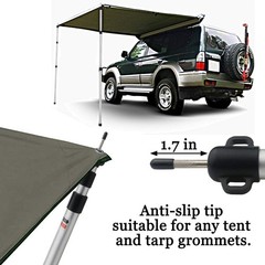 Sunnyglade 2 Pcs Adjustable Tarp Poles, Silver 43.5 inches x [width],