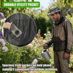 Anti-Mosquito Bug Suits Mesh Net Hooded Jacket Pant Gloves Socks for Men & Women