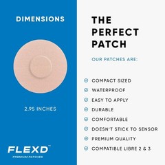 Waterproof Silicone Sensor Covers for Libre 2 & 3 – 30 Count, Tan Patches