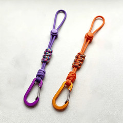 Carabiner Water Bottle Holder Adjustable Paracord Lanyard Portable Keychain Hook