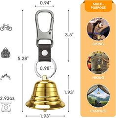 Loud Bear Bell Set to Scare Bears, Hiking Essentials for Women, Emergency Whistl