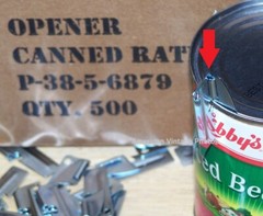 P38 & P51 Can Opener 10 Pack Shelby + Key Rings Mess Camping Survival Military