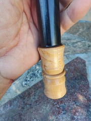 Bushcraft 5″ x 1″ ferrocerium rod with Birdseye maple wood handle | mischmetal