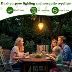 4 Pcs Solar Mosquito Repellent Camping Lantern with Yellow Light, Mosquito-re…