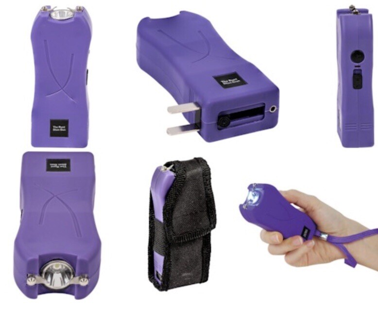 Police Stun Gun Maximum Power Rechargeable With Bright Flashlight LED HIGH RATED