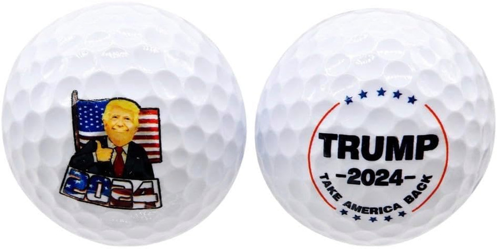 Trump Golf Ball Set President 2024 Election Patriotic Republican Set of 2 | Nove