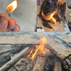 30/60Pcs Easy to Carry Fire Starter Outdoor Material Plastic Strip of Fire Start
