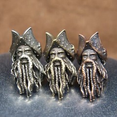 Brass Octopus Pirate King Figurines Beads Paracord Lanyard Pendants Accessories