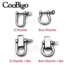 Stainless Steel D Bow Anchor Shackle Screw Pin Parachute 550 Paracord Bracelet
