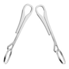 2Pcs Reusable Stainless Steel Key Ring Buckles for Outdoor Travel Use