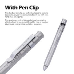 Titanium Pen 3-in-1 Multitool – Survival EDC Pen with Glass Breaker &